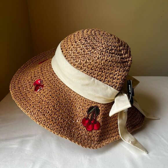 Summer Hats Lot of 3 Wide Brim Casual Boho Festival Paper Linen Cotton - Picture 4 of 8